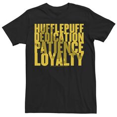 Мужская футболка с силуэтом барсука Гарри Поттера Хаффлпаффа и надписью Licensed Character