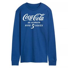 Мужская футболка Coca-Cola Five Cents с длинным рукавом и рисунком Licensed Character