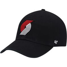 Мужская черная регулируемая кепка Portland Trail Blazers Team 47 &apos;47 47 Brand