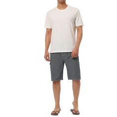 Мужские летние повседневные однотонные пляжные шорты с эластичной резинкой на талии и шнурком Lars Amadeus