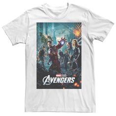Мужская футболка с постером к фильму «Мстители» Marvel Studios, групповая фотография