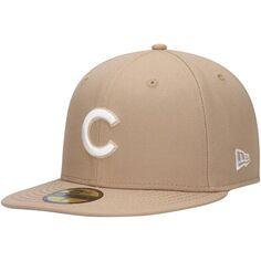 Мужская приталенная кепка New Era хаки Chicago Cubs 59FIFTY