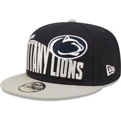 Мужская двухцветная винтажная шляпа Snapback 9FIFTY темно-синего цвета New Era Penn State Nittany Lions