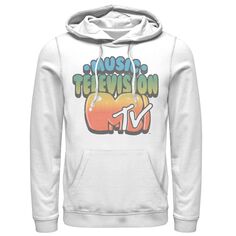 Мужская толстовка с капюшоном в стиле шрифта с логотипом MTV и воздушным шаром Licensed Character