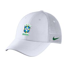 Мужская белая кепка Nike Brazil National Team Legacy91 Aerobill Performance Flex