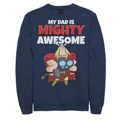 Мужской свитшот с портретом Тора «My Dad Is Mighty Awesome Thor&apos;s Day» Marvel