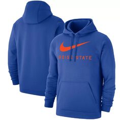 Мужской пуловер с капюшоном Nike Royal Boise State Broncos Big Swoosh Club