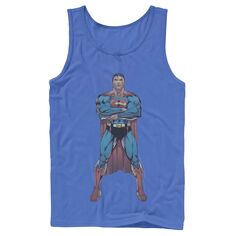 Мужской постер в стиле комиксов DC Superman Power Stance, майка DC Comics