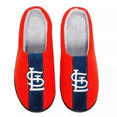 Мужские шлепанцы из пены с эффектом памяти FOCO Red St. Louis Cardinals Team Stripe