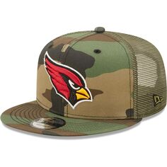 Мужская кепка New Era камуфляж/оливковый Arizona Cardinals Trucker 9FIFTY Snapback