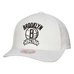 Мужская белая кепка Mitchell &amp; Ness Brooklyn Nets Hardwood Classics All In Retro Snapback