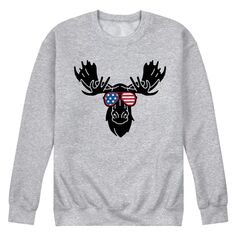 Мужские солнцезащитные очки Moose Americana, флисовый пуловер с графическим рисунком Licensed Character