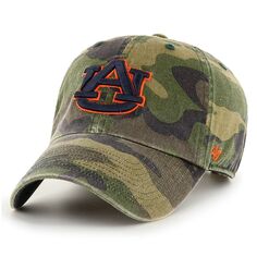 Мужская регулируемая шапка с камуфляжным принтом &apos;47 Auburn Tigers Clean Up Core