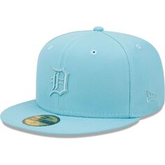 Мужская кепка New Era светло-синяя Detroit Tigers Color Pack 59FIFTY приталенная кепка