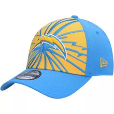Мужская кепка New Era Gold/Powder Blue Los Angeles Chargers Shattered 39THIRTY Flex Hat