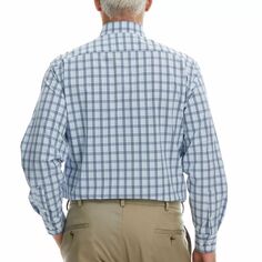 Мужская классическая рубашка без морщин Haggar Classic-Fit Smart Wash