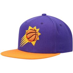 Мужская двухцветная кепка Snapback Mitchell &amp; Ness фиолетового/оранжевого цвета Phoenix Suns Team 2.0