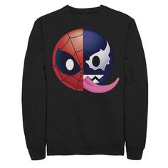 Мужской флисовый пуловер с эмодзи и изображением Человека-паука Marvel Half Spider Half Venom