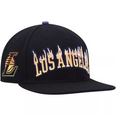 Мужская бейсболка Pro Standard Los Angeles Lakers Black Flames Snapback