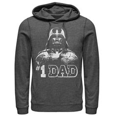 Мужская винтажная толстовка с капюшоном на День отца «Звездные войны Дарт Вейдер №1» для папы Star Wars