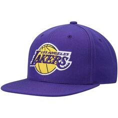 Мужская фиолетовая кепка Mitchell &amp; Ness Los Angeles Lakers Ground 2.0 Snapback