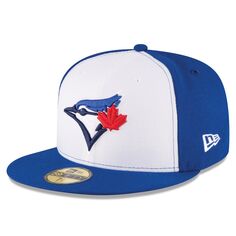 Мужская облегающая шляпа New Era White/Royal Toronto Blue Jays 2017 Authentic Collection On-Field 59FIFTY