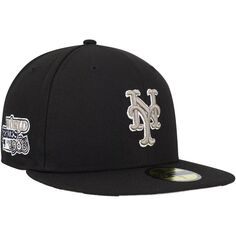 Мужская шляпа New Era Black New York Mets Chrome с камуфляжным принтом 59FIFTY.