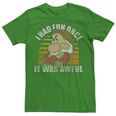 Мужская футболка с рисунком «Белоснежка и семь гномов» Disney&apos;s Grumpy Had Fun