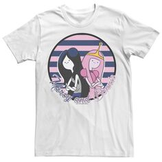 Мужская футболка в полоску с портретом Cartoon Network Adventure Time Марси и Бонни Licensed Character