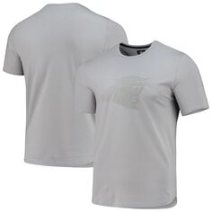 Мужская серая эластичная футболка Tri-Blend 5th &amp; Ocean by New Era Carolina Panthers