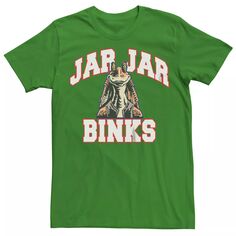 Мужская футболка с графическим рисунком Jar Jar Binks в университетском стиле Star Wars Jar Jar Binks