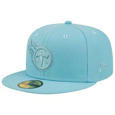 Мужская приталенная шляпа New Era Aqua Tennessee Titans Color Pack 59FIFTY