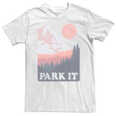 Мужская футболка Park It с горным и лесным пейзажем Generic