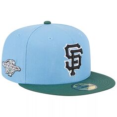 Мужская облегающая шляпа New Era небесно-голубая/кинза San Francisco Giants 2002 World Series 59FIFTY