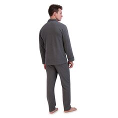 Мужской комплект из трикотажной пижамной рубашки и пижамных штанов Hanes