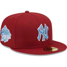 Мужская синяя утепленная шляпа New Era Cardinal New York Yankees 1999 World Series Air Force 59FIFTY