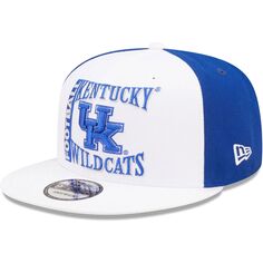 Мужская кепка New Era белого/синего цвета Kentucky Wildcats Retro Sport 9FIFTY Snapback Hat