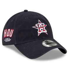 Мужская регулируемая шапка New Era Navy Houston Astros 4 июля 9TWENTY