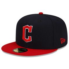 Мужская кепка New Era темно-синего/красного цвета Cleveland Guardians Authentic Collection On-Field 59FIFTY.