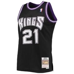 Мужская черная майка Mitchell &amp; Ness Vlade Divac Sacramento Kings 2000-01 Team Hardwood Classics Swingman