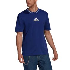 Мужская темно-синяя футболка adidas Juventus Icons AEROREADY