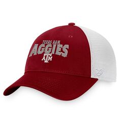 Мужская кепка Top of the World темно-бордового/белого цвета Texas A&amp;M Aggies Breakout Trucker Snapback