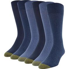 Мужские носки GOLDTOE, 6 пар удлиненных носков Stanton Crew