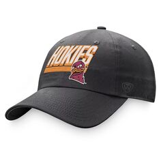 Мужская регулируемая шляпа Top of the World темно-серого цвета Virginia Tech Hokies Slice