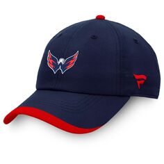 Мужская регулируемая шапка темно-синего цвета с фирменным логотипом Fanatics Washington Capitals Authentic Pro Rink Pinnacle