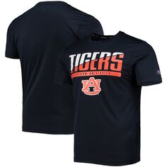 Мужская темно-синяя футболка с надписью Champion Auburn Tigers Slash