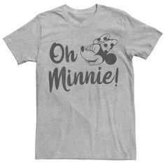 Мужская футболка с простой надписью Disney Mickey And Friends Oh Minnie Licensed Character