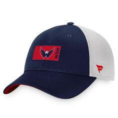 Мужская фирменная темно-синяя бейсболка Washington Capitals Authentic Pro Rink Trucker Snapback с логотипом Fanatics