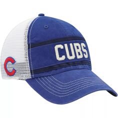 Мужская кепка &apos;47 Royal/Natural Chicago Cubs Juncture Clean Up Trucker Snapback