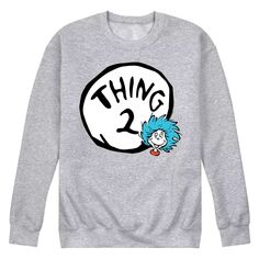 Мужской свитшот с рисунком Dr Seuss Thing Two Licensed Character